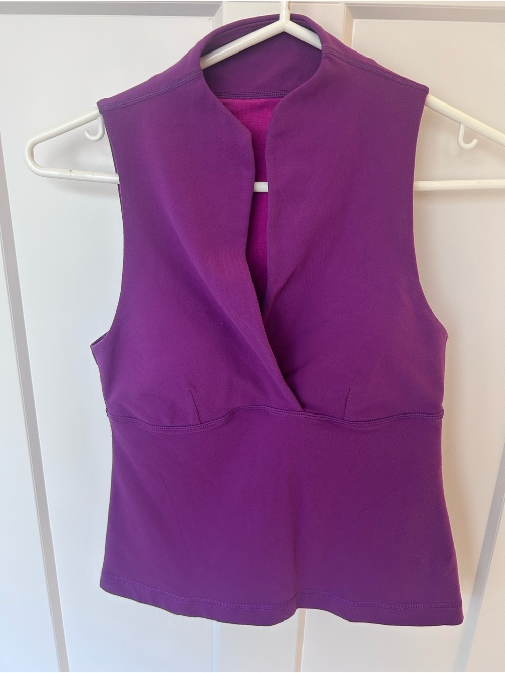 lululemon athletica Sleeveless Deep Purple Wrap-Front Tank